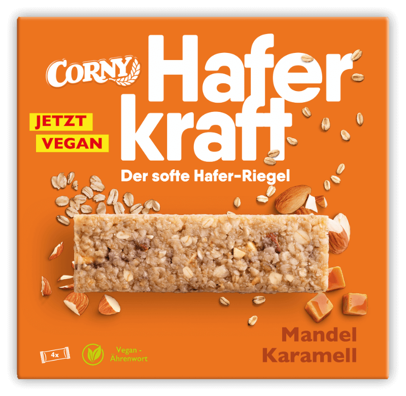 CORNY Haferkraft Mandel Karamell, 140 g