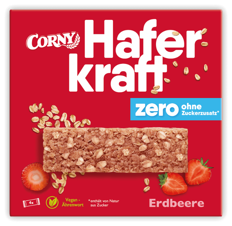 CORNY Haferkraft zero Erdbeere, 140 g